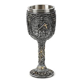Decorative Knight & Castle Goblet