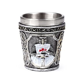 Decorative Medieval White Knight Shot Glass