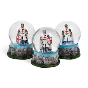 Crusader Knight & Castle Snow Globe 