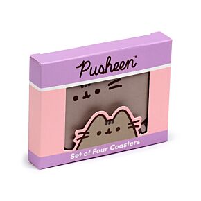 Pusheen the Cat Set of 4 Shaped Cork Coasters