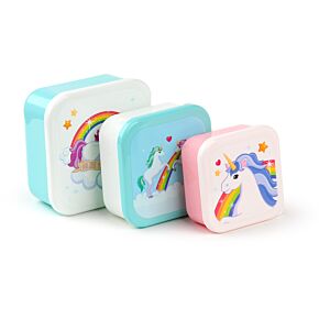 Set of 3 Lunch Box S/M/L Enchanted Rainbows Unicorn Set of 3 Lunch Box S/M/L Enchanted Rainbows Unicorn