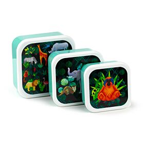 Set of 3 Lunch Box M/L/XL Animal Kingdom