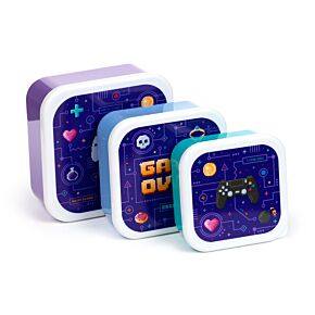 Game Over Set of 3 Lunch Boxes Game Over Set of 3 Lunch Boxes