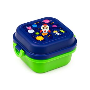 Space Cadets Clip Lock Stacked Bento Snack Lunch Box