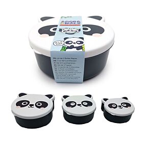 Adoramals Panda Shaped Lunch Box Set of 3
