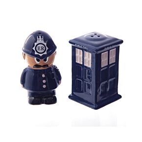 Police Box & Policeman London Icons Ceramic Salt & Pepper Set Police Box & Policeman London Icons Ceramic Salt & Pepper Set