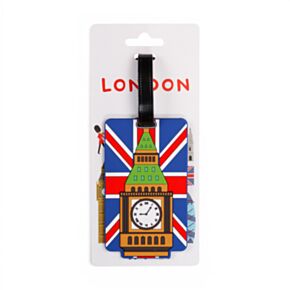 London Souvenir Union Jack Big Ben PVC Luggage Tag