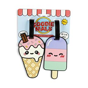 Foodiemals Ice Cream & Ice Lolly PVC Luggage Tag Set of 2