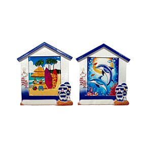 Souvenir Seaside Magnet Beach Hut Shaped Beach Bar & Dolphins Souvenir Seaside Magnet Beach Hut Shaped Beach Bar & Dolphins