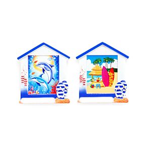 Souvenir Seaside Magnet Beach Hut Shaped Beach Bar & Dolphins Souvenir Seaside Magnet Beach Hut Shaped Beach Bar & Dolphins