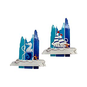 Souvenir Seaside Magnet Beach Boards Shaped Seahorse & Boat Souvenir Seaside Magnet Beach Boards Shaped Seahorse & Boat
