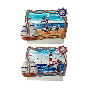Souvenir Seaside Magnet Rope Frame Shaped Anchor & Lighthouse Souvenir Seaside Magnet Rope Frame Shaped Anchor & Lighthouse