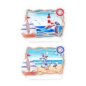Souvenir Seaside Magnet Rope Frame Shaped Anchor & Lighthouse Souvenir Seaside Magnet Rope Frame Shaped Anchor & Lighthouse