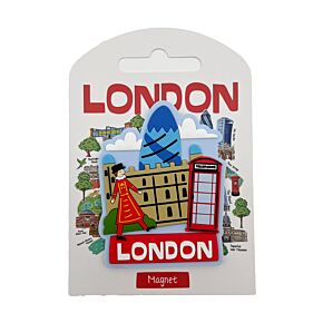 Beefeater & Red Telephone Box London Souvenir PVC Magnet Beefeater & Red Telephone Box London Souvenir PVC Magnet