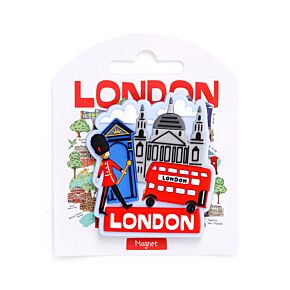 Guardsman & Red Bus London Souvenir PVC Magnet Guardsman & Red Bus London Souvenir PVC Magnet