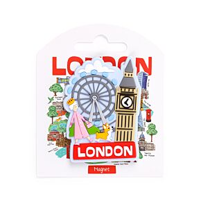Queen, Corgi & Big Ben London Souvenir PVC Magnet