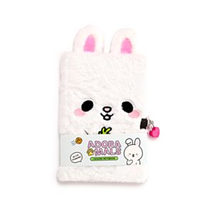 Adoramals Frances the Rabbit Plush Lockable Notebook with Padlock & Key