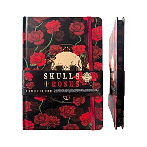 Skulls & Roses Recycled A5 Notebook