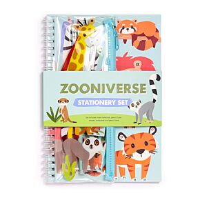 Zooniverse Ring Bound Notepad & Pencil Case 6 Piece Stationery Set Zooniverse Ring Bound Notepad & Pencil Case 6 Piece Stationery Set