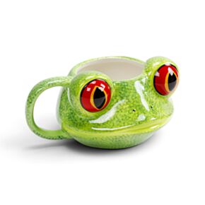 Tree Frog Head Ceramic Shaped Mug