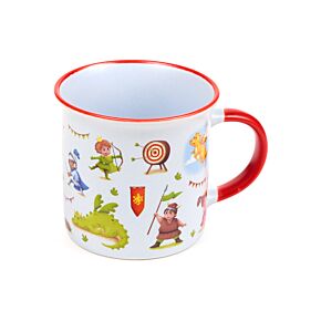 Knights & Dragons Fine-Rimmed Porcelain Mug Knights & Dragons Fine-Rimmed Porcelain Mug