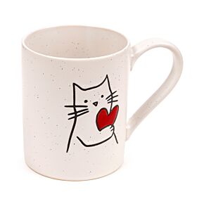 Cat with Heart Stoneware Mug Cat with Heart Stoneware Mug