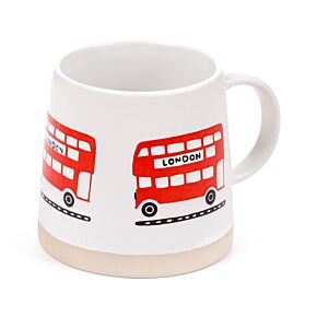 London Souvenir Red Bus Tapered Stoneware Mug London Souvenir Red Bus Tapered Stoneware Mug