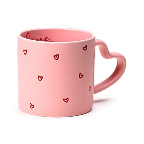 Amore Heart Porcelain Shaped Handle Mug Amore Heart Porcelain Shaped Handle Mug