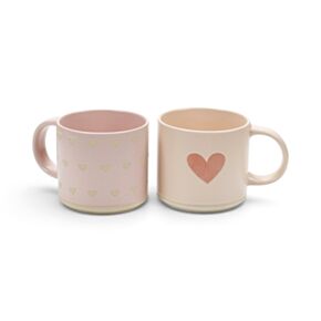Pink Hearts Stoneware Mug