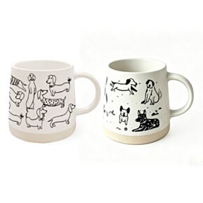 Dog Illustrations Stoneware Mug