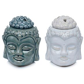 Eden Crackle Glaze Thai Buddha Head Ceramic Oil Burner Eden Crackle Glaze Thai Buddha Head Ceramic Oil Burner