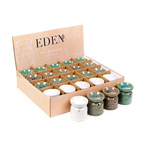 Small Ceramic Eden Oil Burner with Heart Pattern