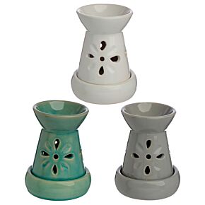 Eden Ceramic Oil & Wax Melt Burner with Flower Cut-out Eden Ceramic Oil & Wax Melt Burner with Flower Cut-out