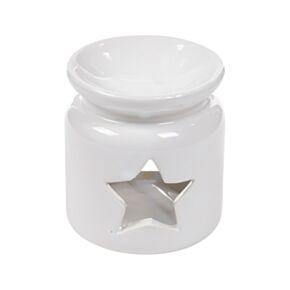 Eden Ceramic Star Cutout White Oil Burner