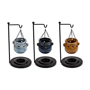 Eden Cauldron Shaped Hanging Oil Burner with Stand Eden Cauldron Shaped Hanging Oil Burner with Stand