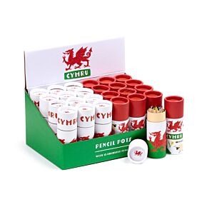 Welsh Dragon Wales (Cymru) Souvenir Pencil Pot with 12 Colouring Pencils Welsh Dragon Wales (Cymru) Souvenir Pencil Pot with 12 Colouring Pencils