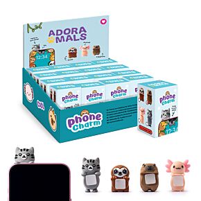 Adoramals Axolotl, Sloth, Capybara & Cat Adhesive PVC Phone Charm Adoramals Axolotl, Sloth, Capybara & Cat Adhesive PVC Phone Charm