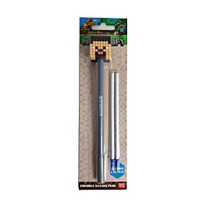 Minecraft Steve Erasable Pen with Silicone Topper