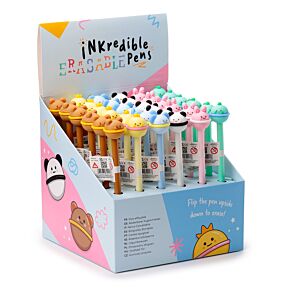 Inkredible Erasable Pen with Cute Animal Topper