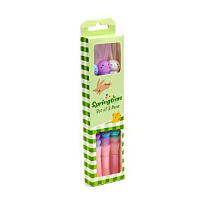 Springtime Bunny Rabbit Shaped Fine Tip Pen Set of 3 Springtime Bunny Rabbit Shaped Fine Tip Pen Set of 3