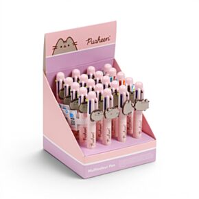 Pusheen the Cat Multi Colour Pen with Charm (6 Colours)