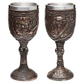 Decorative Brushed Gold Wood Effect Pirate Goblet Decorative Brushed Gold Wood Effect Pirate Goblet