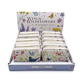Jan Pashley Wings & Wildflowers Zip Around Small Wallet Purse Jan Pashley Wings & Wildflowers Zip Around Small Wallet Purse