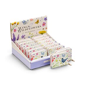 Jan Pashley Wings & Wildflowers Zip Around Small Wallet Purse