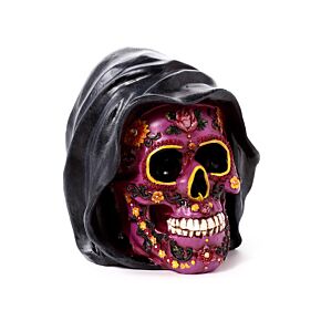 Day of the Dead Purple Skull with Hood Day of the Dead Purple Skull with Hood