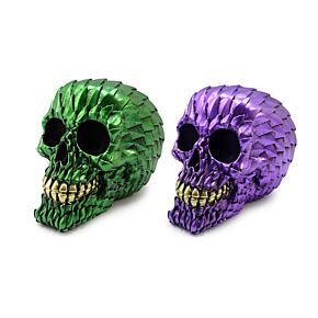 Skull with Metallic Dragon Scales Ornament