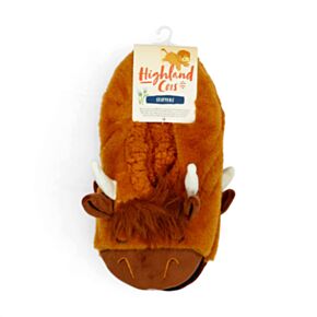 Highland Coo Cow Anti-Slip Plush Slip On Slippers EU39-41/UK6-8