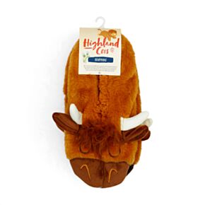 Highland Coo Cow Anti-Slip Plush Slip On Slippers EU36-38/UK3-5