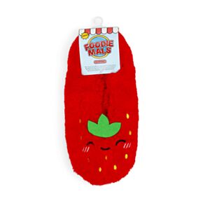 Foodiemals Strawberry Anti-Slip Plush Slip On Slippers EU36-38/UK3-5