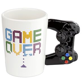 GAME OVER Game Controller Ceramic Shaped Handle Mug GAME OVER Game Controller Ceramic Shaped Handle Mug